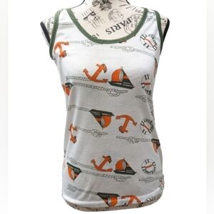 Paladin women's vintage nautical tank top size S